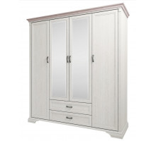 Четырехстворчатый шкаф для одежды с зеркалом Монако 4D2S