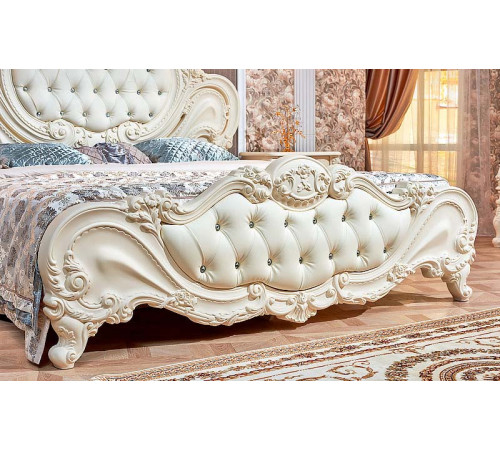 Кровать Элиза Люкс (крем) 1600х2000