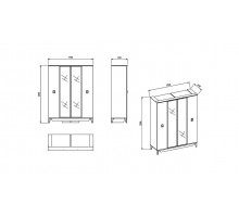 Шкаф 4-х дверный Алвис (ALVIS) ALVIS-20