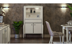 Двухдверная витрина для посуды Gravita (Гравита) GRAV-13 слоновая кость