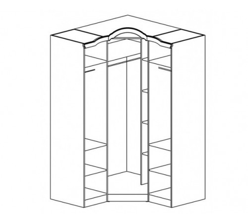 Угловой шкаф Орхидея СП-002-18 (белый)