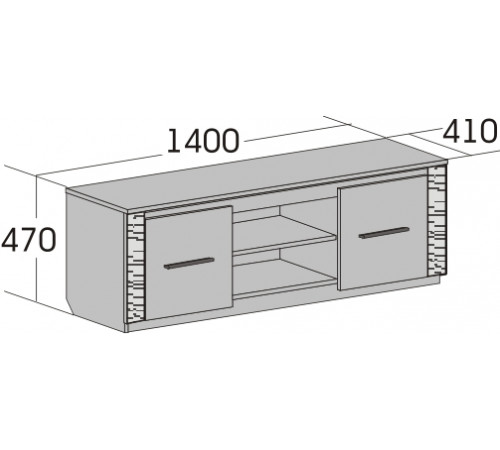 Тумба под телевизор для гостиной Элана, цвет Бодега белая